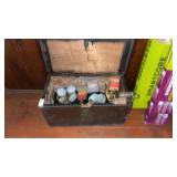 Wooden Crate with Canning Jar Lids