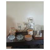 Decorative lot, lead crystal, Doral cigarette tin