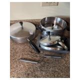 Lot of Misc Pots and Pans, Lids, Bakers Secret