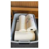 Bin of paper towels