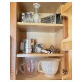 Lot of Measuring Cups, Cheese Grater, Salt and