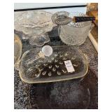 Misc Glass Lot of Platters, Plates, etc
