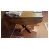 vintage wood drop-leaf table