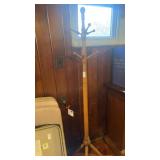 Wooden coat rack