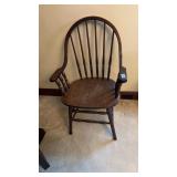 Classic Windsor style armchair, turned legs &