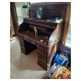 Wooden rolltop desk 52' wide, 48' high no