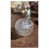 Glass Crystal Apple Covered Dish