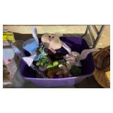 Tote of Easter Decor and Baskets