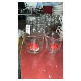 2 Glass Measuring Cups and 7 Ball Mugs