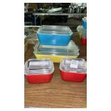 Vintage Pyrex Primary Color Refrigerator Dishes,