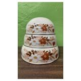 Vintage Set of 3 Kingsbury Dogwood Cookware