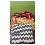 Lot of 3 Afghans Assorted Sizes