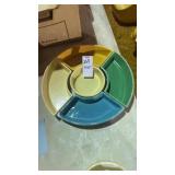 Vintage Fiestaware relish tray set