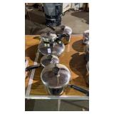Lot of Stainless Steel Cooking Pots