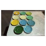 Set of 11 Fiesta Ware Saucers Assorted Colors
