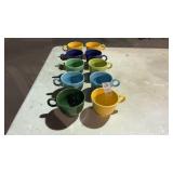Set of 10 Fiesta Ware Mugs Assorted Colors