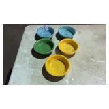 Set of 5 Fiesta Ware Soup Bowls Assorted Colors
