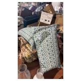 Lot of Throw Pillows and Blankets