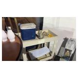 Rubbermaid Cart W Igloo Cooler and More