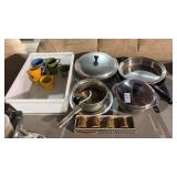 Lot of Pans, Dishes, Mugs and More