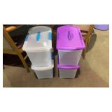 Lot of 4 File Totes