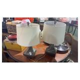 Two Gray Table Lamps