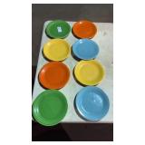 Set of 8 Fiesta Ware Plates  Assorted Colors