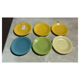 Set of 6 Fiesta Ware Small Plates Assorted Colors