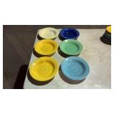Set of 6 Fiesta Ware Rimmed Bowls Assorted Colors