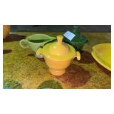Fiesta Sugar Bowls and Creamer