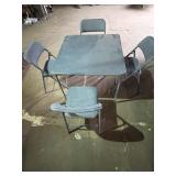Table and 4 Chairs Set Foldable