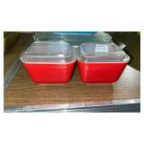 Vintage Pyrex Primary Color Refrigerator Dishes,