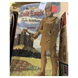 Vintage Gold Knight Figurine with Accessories by