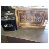 Blackbird Distillery Souvenir flask & box
