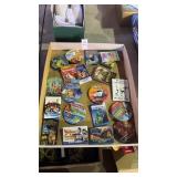 Tray of Movie Promo Pins and Buttons
