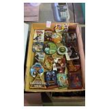 Tray of Movie Promo Pins and Buttons