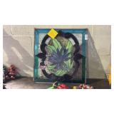 Stained Glass Floral Design Panel