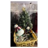 Window Lights, Fiber Optic Small Tree, Snowman