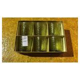 Anchor Hocking Soreno Avocado Green Glasses Set