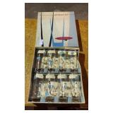 Vintage MCM Federal Glass Co Beverage Set W Box