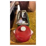 Flatware Set and Hall Covered Dish