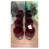 Ruby Red Drinking Glasses