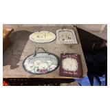 Lot of Christmas Slate Welcome Decor