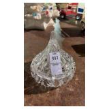Glass Crystal Hershey Kiss Shaped Covered Dish