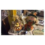 Jack O Jantern Fiber Optic and Scarecrow