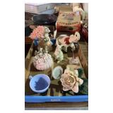 Tray Lot of Knick Knacks, Decor, and More