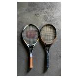 Tennis rackets, tennis balls