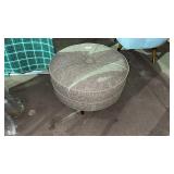 MCM Tufted Round Cocktail Ottoman