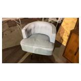 Mid-Century Modern barrel back swivel club chair