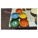 Set of 5 Fiesta Ware Bowls Assorted Colors
